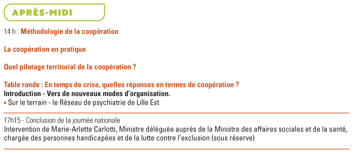 Journ�e nationale du CCAH - Jeudi 29 novembre 2012