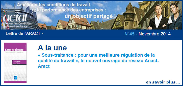 L'actualit� des conditions de travail en Alsace - novembre 2014