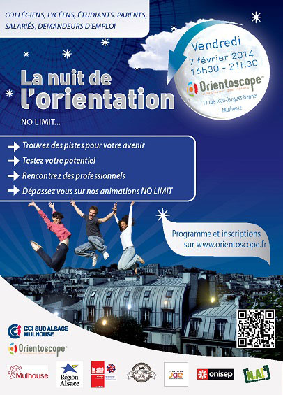 Nuit de l'Orientation - vendredi 7 f�vrier 2014 - de 16 h30 � 21 h 30 - Mulhouse