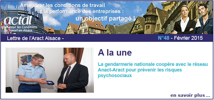 L'actualit� des conditions de travail en Alsace Lettre d'Actal N�48 - F�vrier 2015