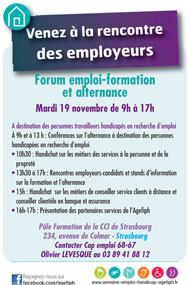 Action et comp�tence : Forum �Emploi- Formation et Alternance� SEPH mardi 19 novembre de 9h � 17h Strasbourg