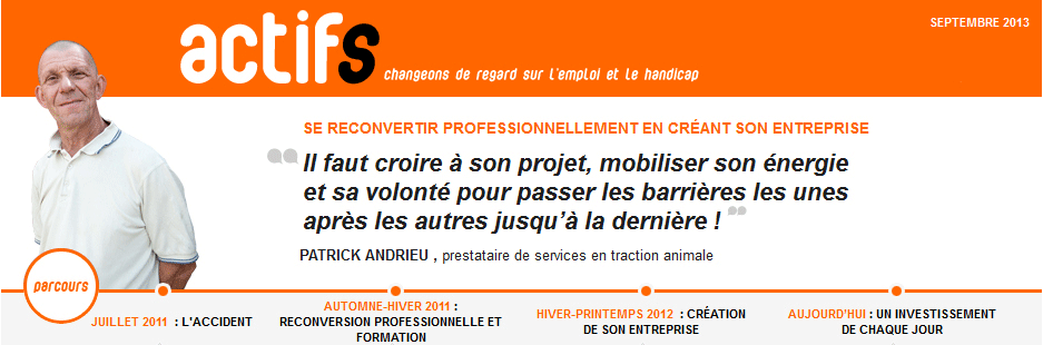 Portrait vid�o de Patrick Andrieu - Se reconvertir professionnellement en cr�ant son entreprise !