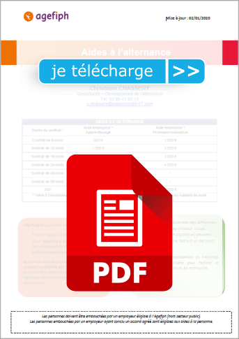 Aides � l�alternance et d�tail des aides aux employeurs en fonction de la dur�e du contrat